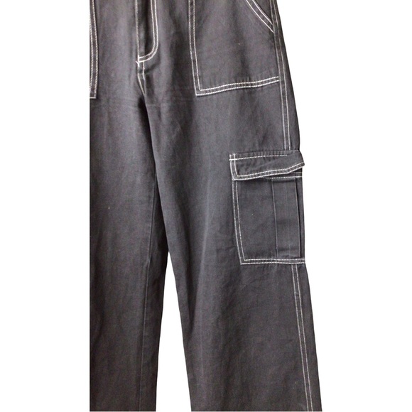 Full Tilt Black Wide Leg Cargo Pants for Woman - Picture 4 of 5